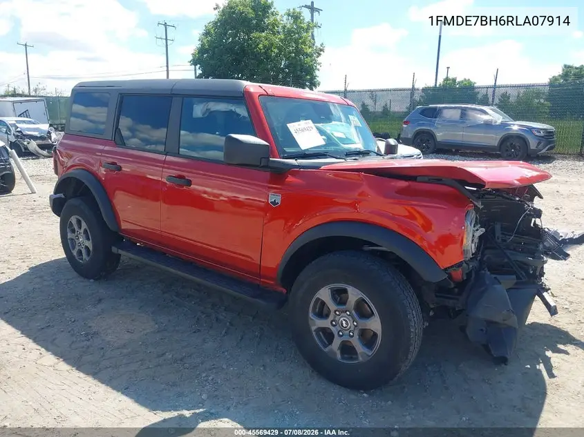 2024 Ford Bronco Big Bend VIN: 1FMDE7BH6RLA07914 Lot: 45569429