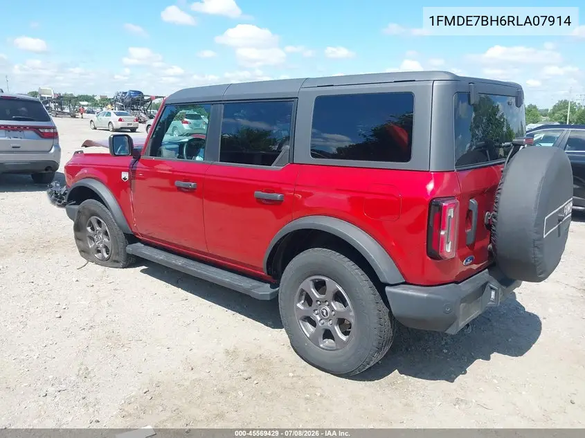 2024 Ford Bronco Big Bend VIN: 1FMDE7BH6RLA07914 Lot: 45569429