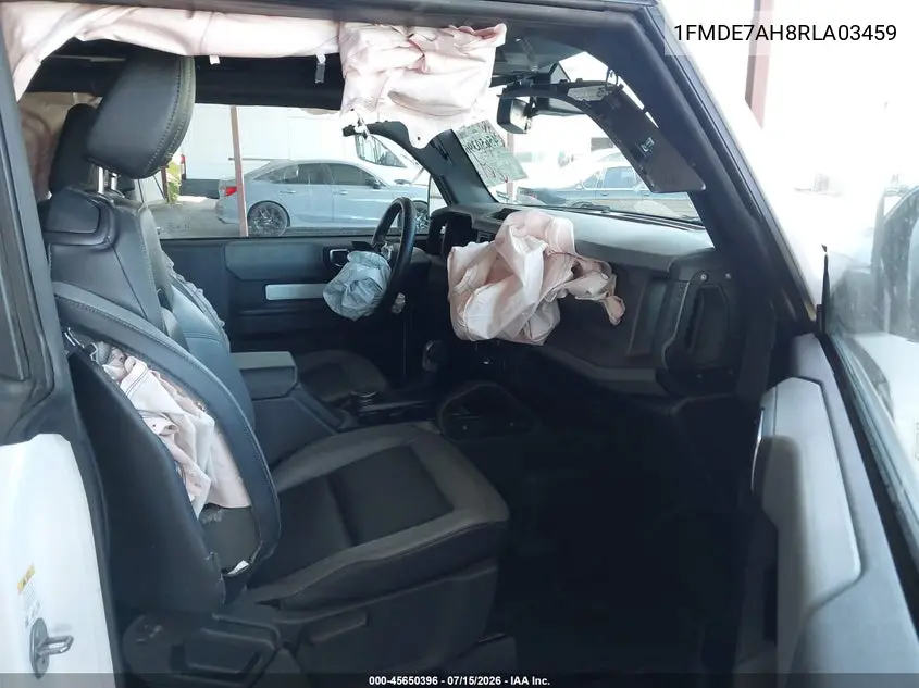 2024 Ford Bronco Big Bend VIN: 1FMDE7AH8RLA03459 Lot: 45650396