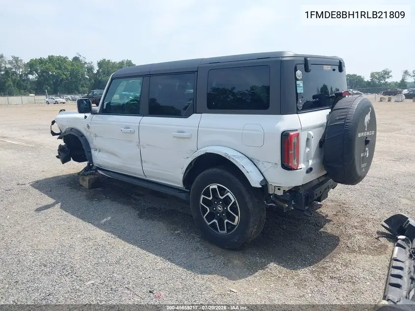 2024 Ford Bronco Outer Banks VIN: 1FMDE8BH1RLB21809 Lot: 45659217