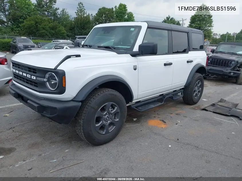 2025 Ford Bronco Big Bend VIN: 1FMDE7BH6SLB51596 Lot: 45310344