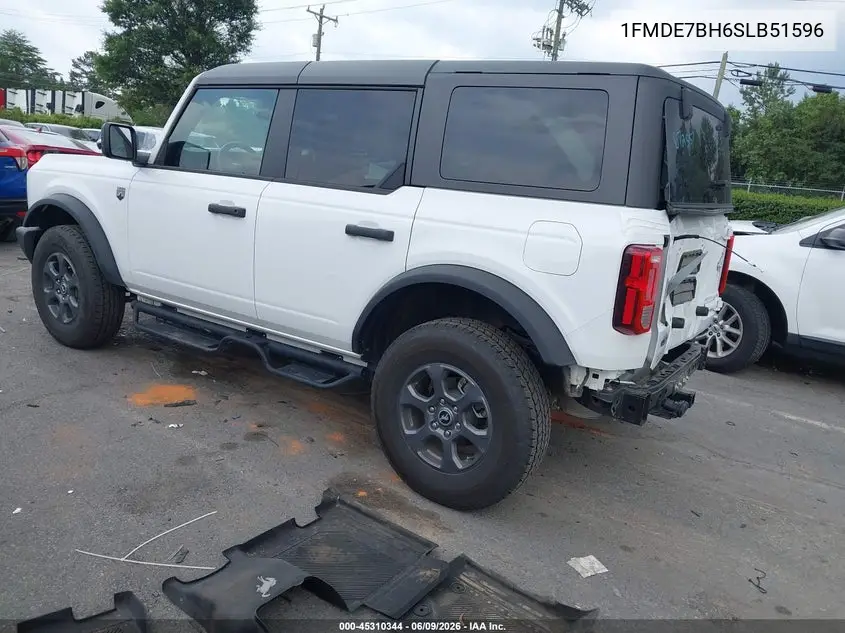 2025 Ford Bronco Big Bend VIN: 1FMDE7BH6SLB51596 Lot: 45310344