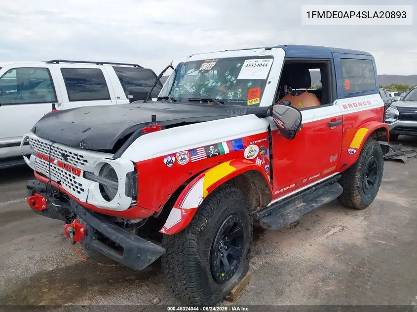 2025 Ford Bronco Stroppe Edition VIN: 1FMDE0AP4SLA20893 Lot: 45324044
