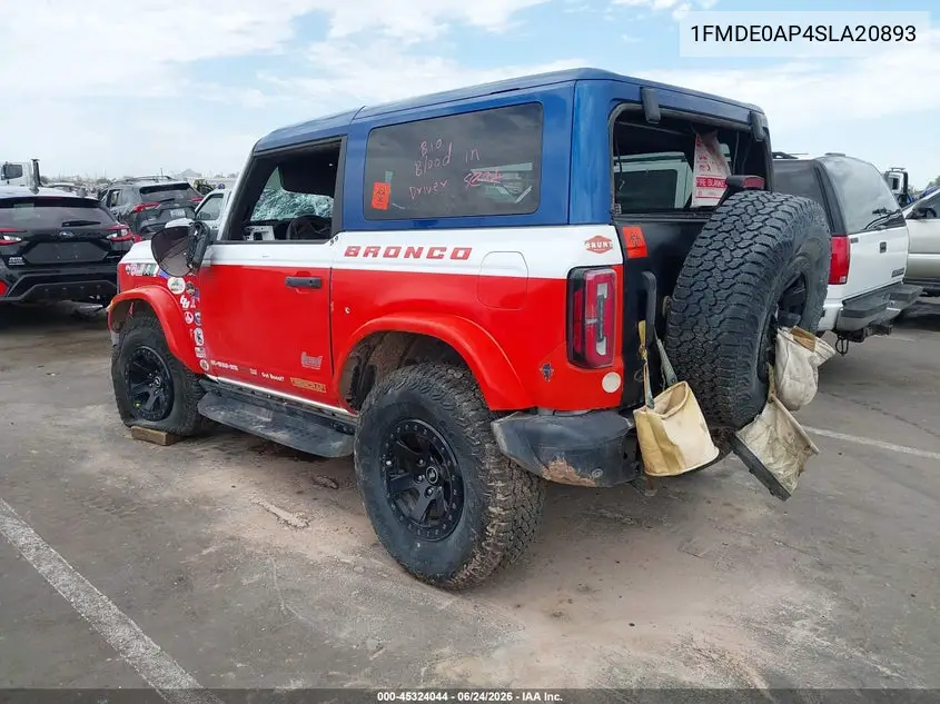 2025 Ford Bronco Stroppe Edition VIN: 1FMDE0AP4SLA20893 Lot: 45324044