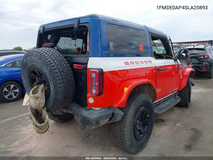 2025 Ford Bronco Stroppe Edition VIN: 1FMDE0AP4SLA20893 Lot: 45324044