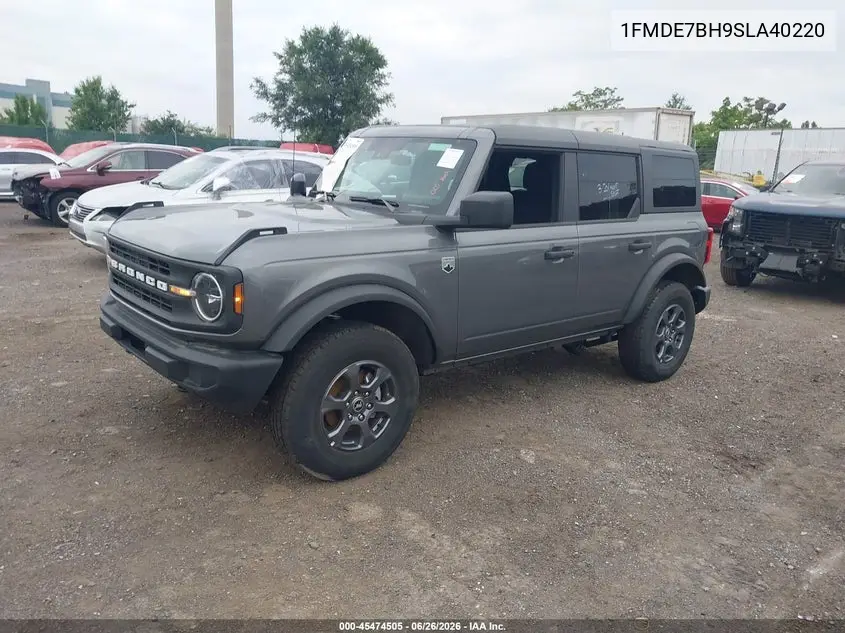 2025 Ford Bronco Big Bend VIN: 1FMDE7BH9SLA40220 Lot: 45474505