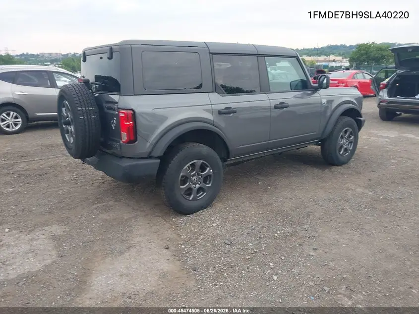 2025 Ford Bronco Big Bend VIN: 1FMDE7BH9SLA40220 Lot: 45474505