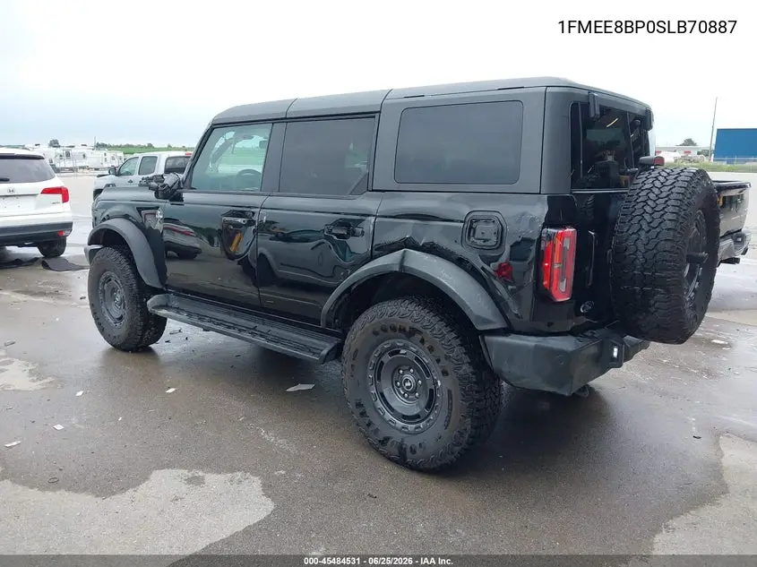 2025 Ford Bronco Outer Banks VIN: 1FMEE8BP0SLB70887 Lot: 45484531