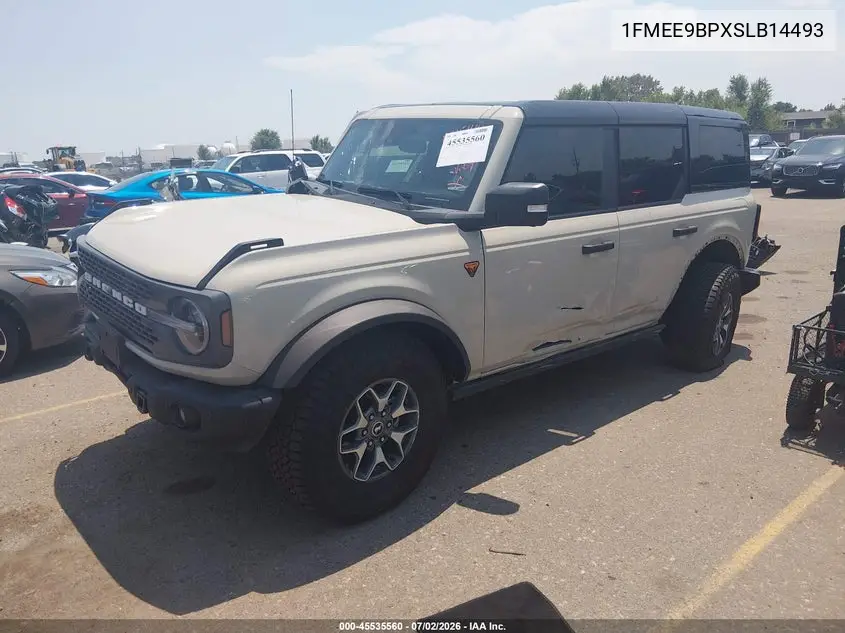 2025 Ford Bronco Badlands VIN: 1FMEE9BPXSLB14493 Lot: 45535560