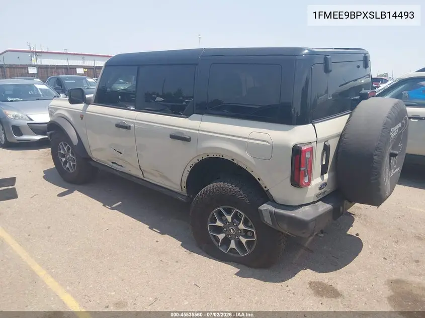 2025 Ford Bronco Badlands VIN: 1FMEE9BPXSLB14493 Lot: 45535560
