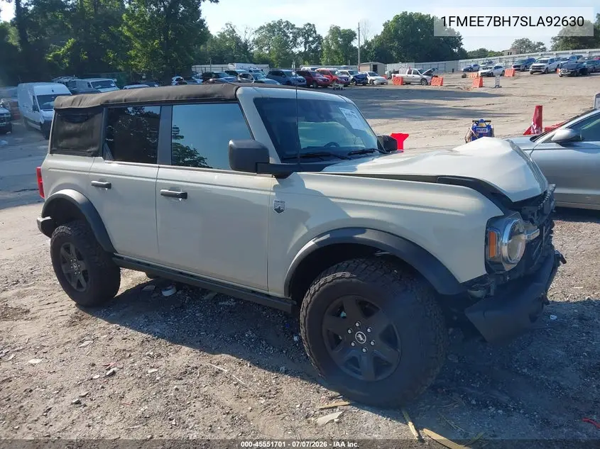 2025 Ford Bronco Big Bend VIN: 1FMEE7BH7SLA92630 Lot: 45551701