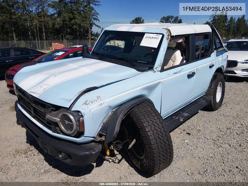 2025 Ford Bronco Heritage Edition VIN: 1FMEE4DP2SLA53494 Lot: 45568993