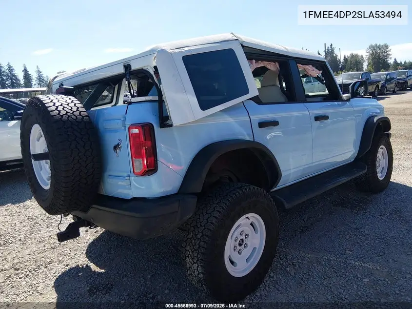 2025 Ford Bronco Heritage Edition VIN: 1FMEE4DP2SLA53494 Lot: 45568993