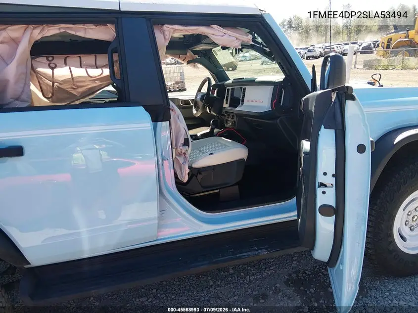 2025 Ford Bronco Heritage Edition VIN: 1FMEE4DP2SLA53494 Lot: 45568993