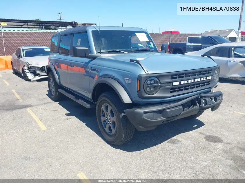 2025 Ford Bronco Big Bend VIN: 1FMDE7BH4SLA70838 Lot: 45572887