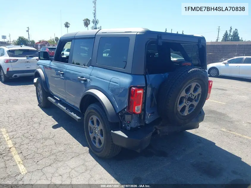 2025 Ford Bronco Big Bend VIN: 1FMDE7BH4SLA70838 Lot: 45572887
