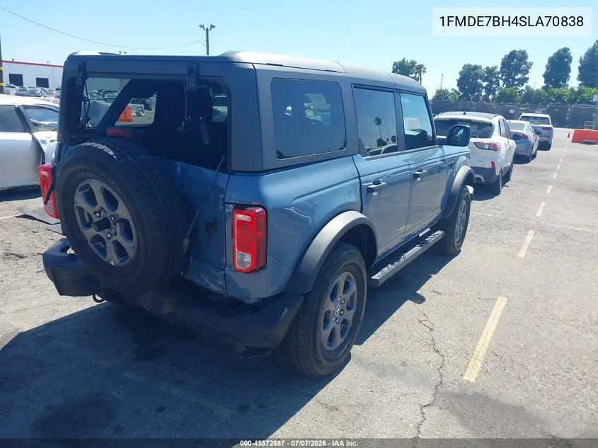 2025 Ford Bronco Big Bend VIN: 1FMDE7BH4SLA70838 Lot: 45572887