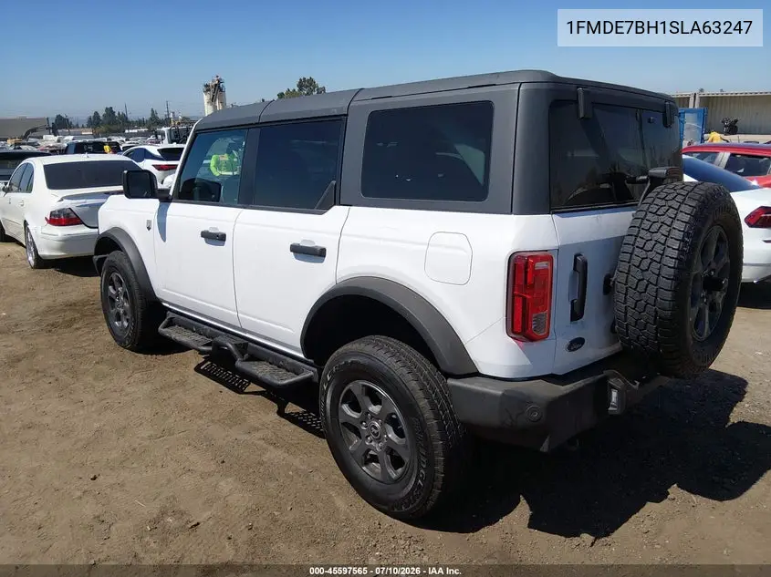 2025 Ford Bronco Big Bend VIN: 1FMDE7BH1SLA63247 Lot: 45597565