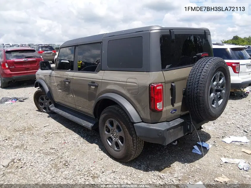 2025 Ford Bronco Big Bend VIN: 1FMDE7BH3SLA72113 Lot: 45627879