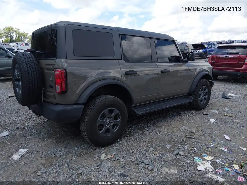 2025 Ford Bronco Big Bend VIN: 1FMDE7BH3SLA72113 Lot: 45627879