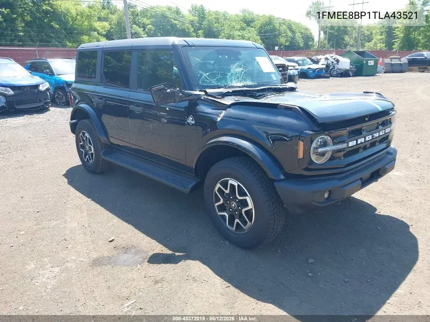 2026 Ford Bronco Outer Banks VIN: 1FMEE8BP1TLA43521 Lot: 45372019
