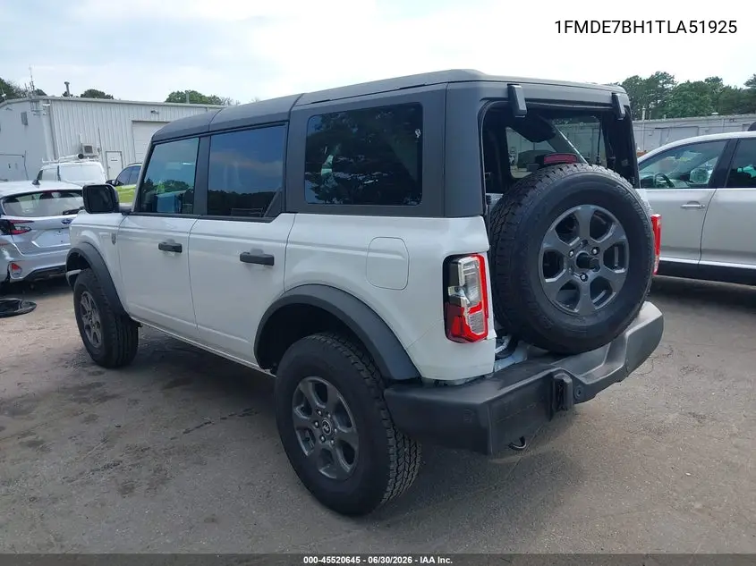 2026 Ford Bronco Big Bend VIN: 1FMDE7BH1TLA51925 Lot: 45520645
