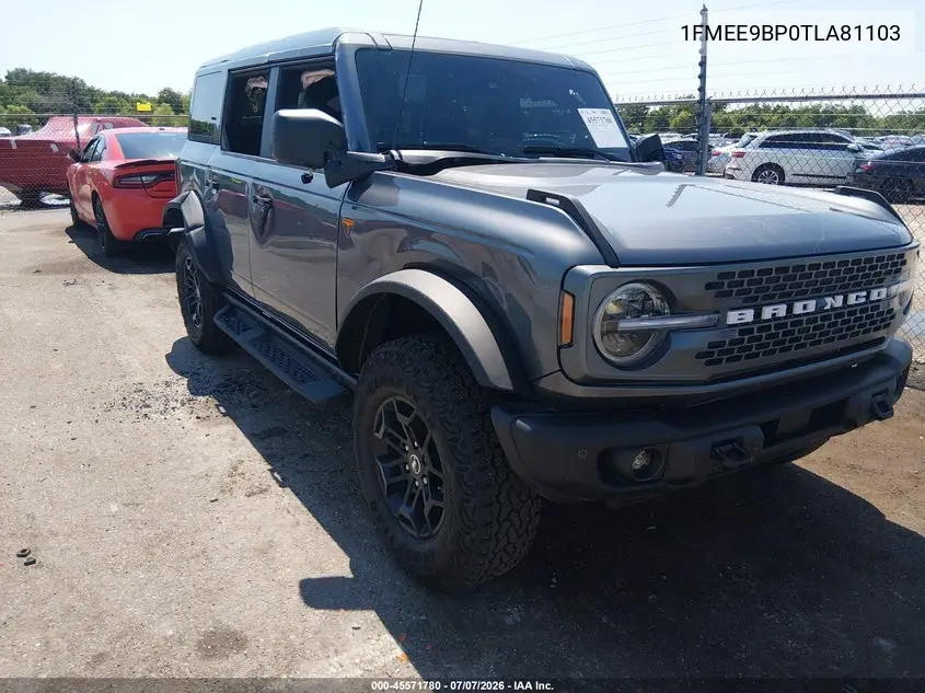 2026 Ford Bronco Badlands VIN: 1FMEE9BP0TLA81103 Lot: 45571780