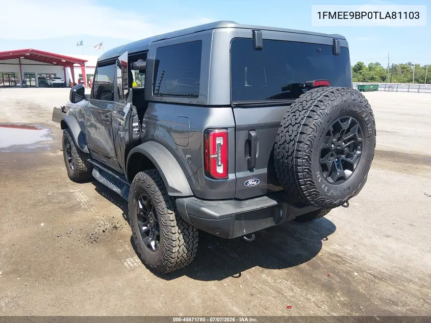 2026 Ford Bronco Badlands VIN: 1FMEE9BP0TLA81103 Lot: 45571780