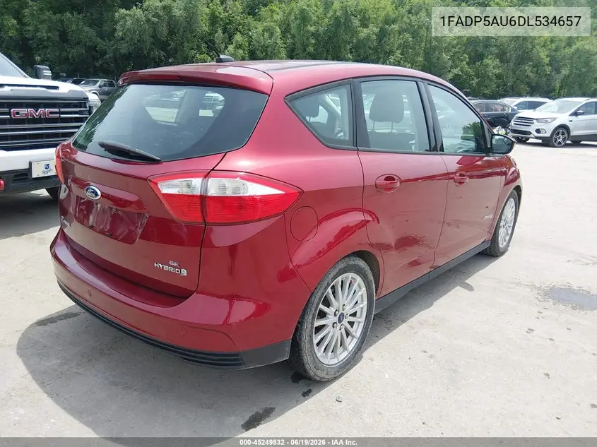 2013 Ford C-Max Hybrid Se VIN: 1FADP5AU6DL534657 Lot: 45249532