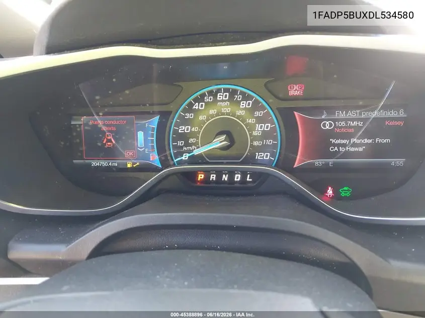 2013 Ford C-Max Hybrid Sel VIN: 1FADP5BUXDL534580 Lot: 45388896