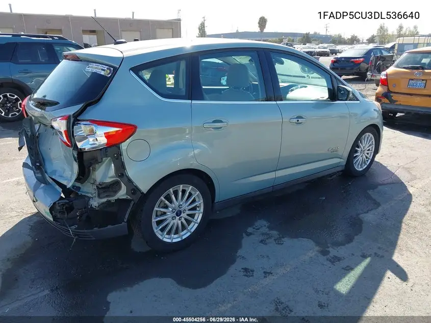 2013 Ford C-Max Energi Sel VIN: 1FADP5CU3DL536640 Lot: 45504256