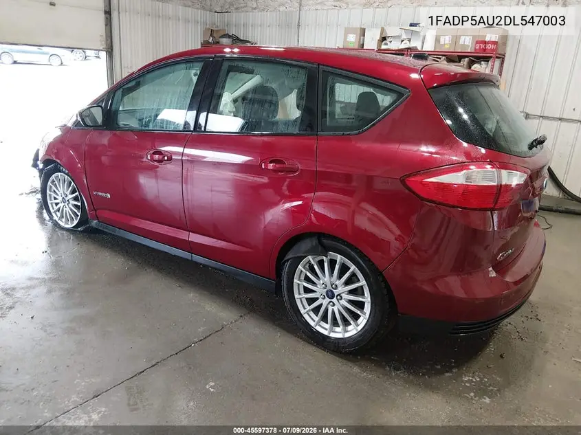 2013 Ford C-Max Hybrid Se VIN: 1FADP5AU2DL547003 Lot: 45597378