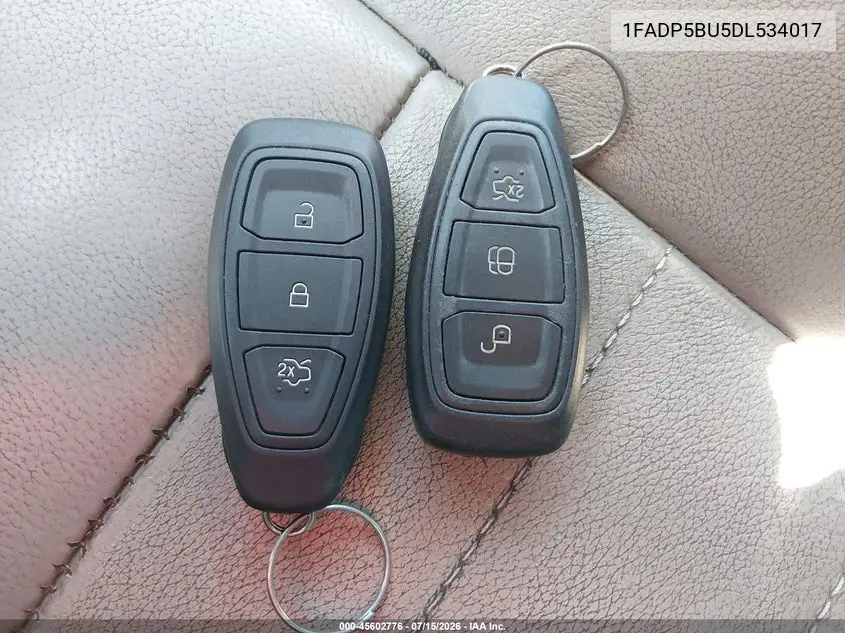 2013 Ford C-Max Hybrid Sel VIN: 1FADP5BU5DL534017 Lot: 45602776
