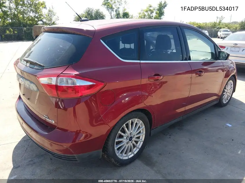 2013 Ford C-Max Hybrid Sel VIN: 1FADP5BU5DL534017 Lot: 45602776