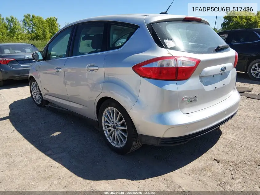 2014 Ford C-Max Energi Sel VIN: 1FADP5CU6EL517436 Lot: 45251348