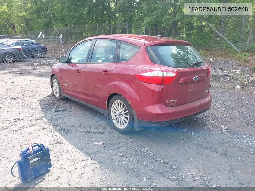 2014 Ford C-Max Hybrid Se VIN: 1FADP5AU8EL502648 Lot: 45305235
