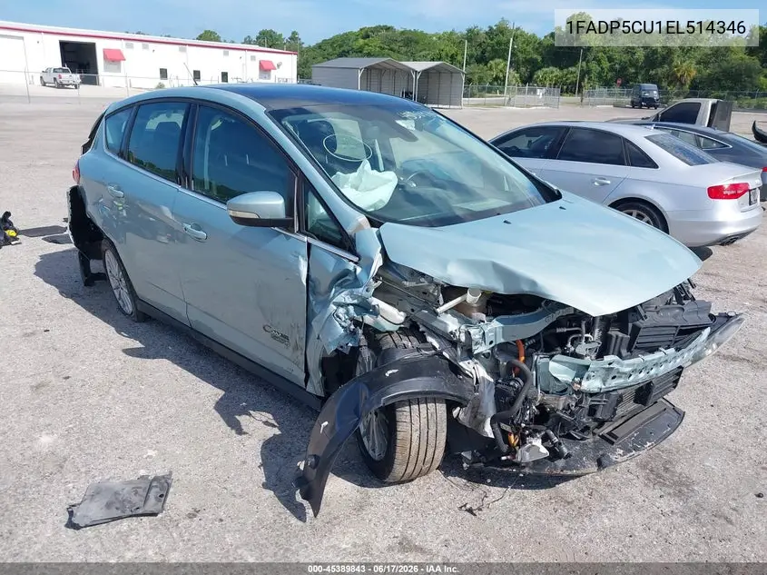 2014 Ford C-Max Energi Sel VIN: 1FADP5CU1EL514346 Lot: 45389843