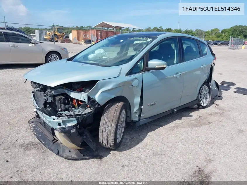 2014 Ford C-Max Energi Sel VIN: 1FADP5CU1EL514346 Lot: 45389843