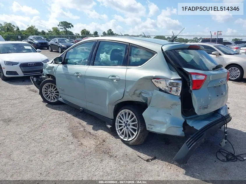 2014 Ford C-Max Energi Sel VIN: 1FADP5CU1EL514346 Lot: 45389843