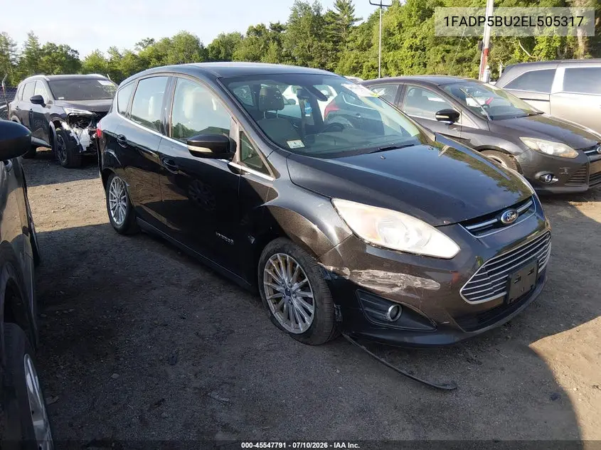 2014 Ford C-Max Hybrid Sel VIN: 1FADP5BU2EL505317 Lot: 45547791