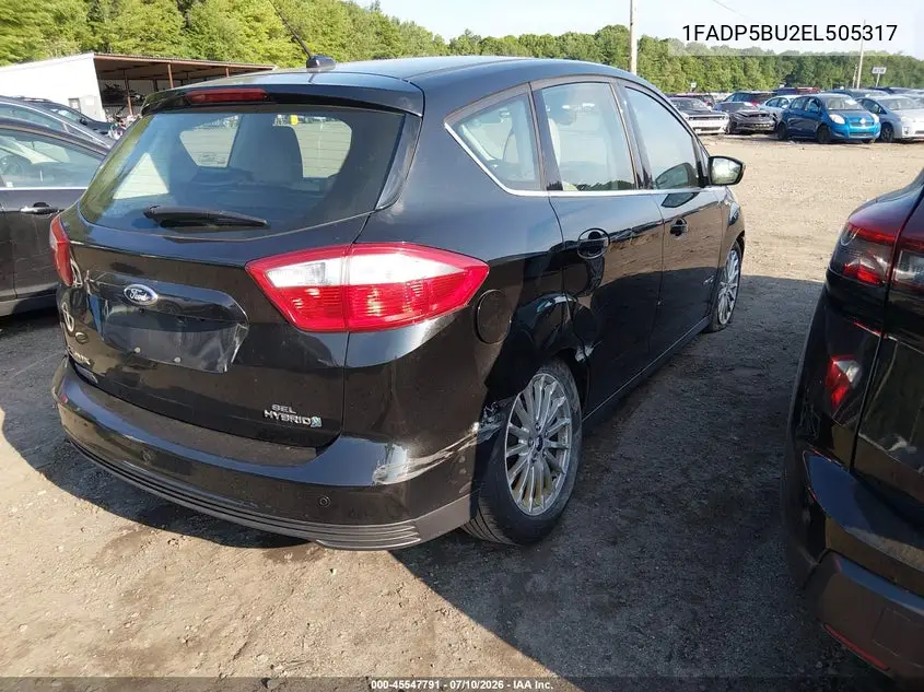 2014 Ford C-Max Hybrid Sel VIN: 1FADP5BU2EL505317 Lot: 45547791