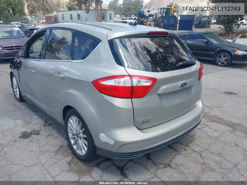 2015 Ford C-Max Energi Sel VIN: 1FADP5CU4FL112743 Lot: 45237248