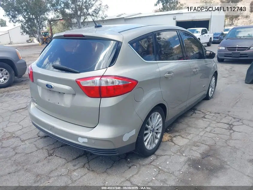 2015 Ford C-Max Energi Sel VIN: 1FADP5CU4FL112743 Lot: 45237248