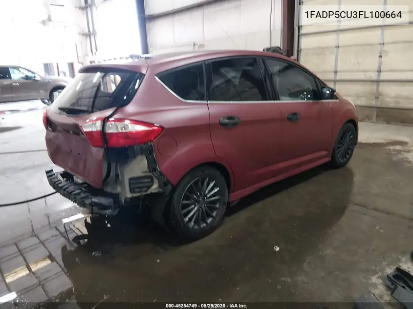 2015 Ford C-Max Energi Sel VIN: 1FADP5CU3FL100664 Lot: 45254749