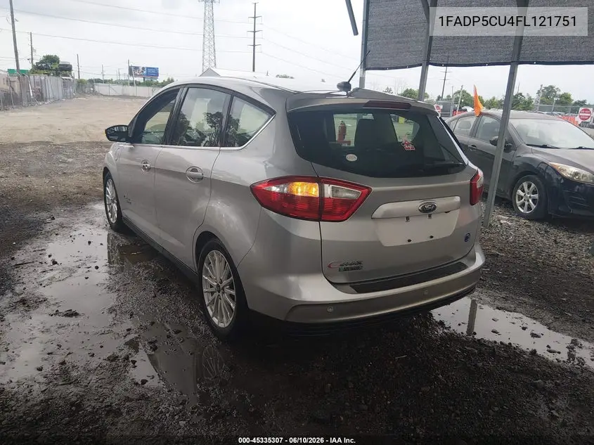 2015 Ford C-Max Energi Sel VIN: 1FADP5CU4FL121751 Lot: 45335307