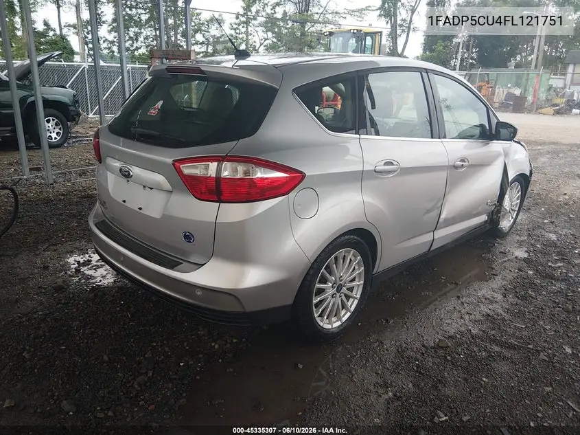 2015 Ford C-Max Energi Sel VIN: 1FADP5CU4FL121751 Lot: 45335307
