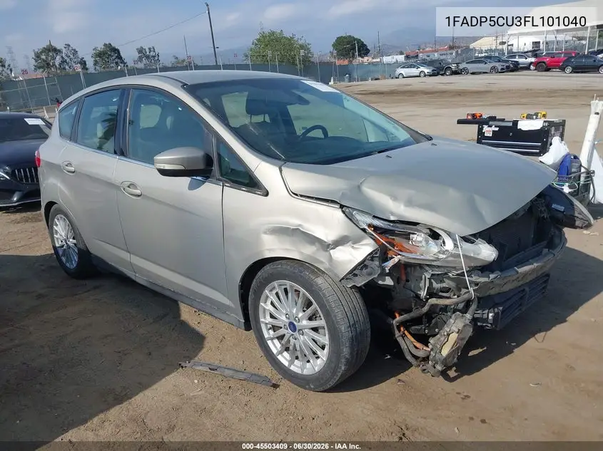 2015 Ford C-Max Energi Sel VIN: 1FADP5CU3FL101040 Lot: 45503409