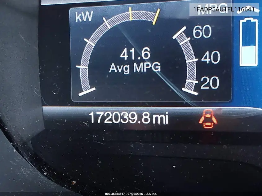 2015 Ford C-Max Hybrid Se VIN: 1FADP5AU1FL116641 Lot: 45584517