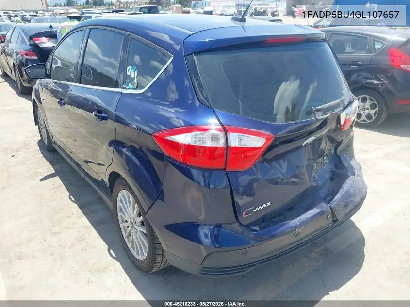2016 Ford C-Max Hybrid Sel VIN: 1FADP5BU4GL107657 Lot: 45210233