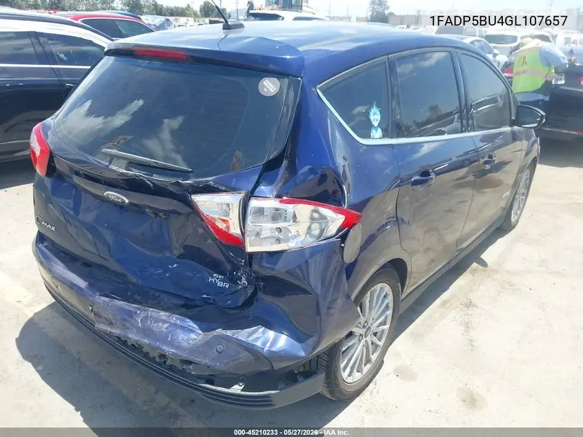 2016 Ford C-Max Hybrid Sel VIN: 1FADP5BU4GL107657 Lot: 45210233